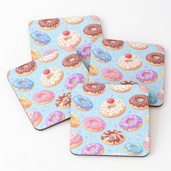Item preview, Cute watercolor donut pattern with colorful icing designed and sold by juthamas8426.