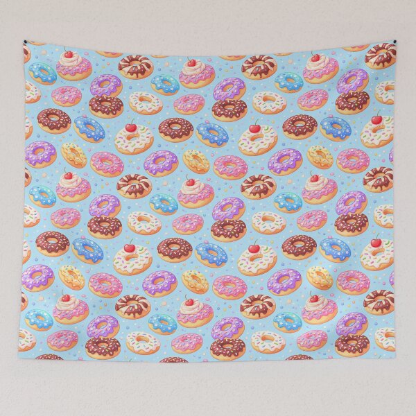 Item preview, Cute watercolor donut pattern with colorful icing designed and sold by juthamas8426.