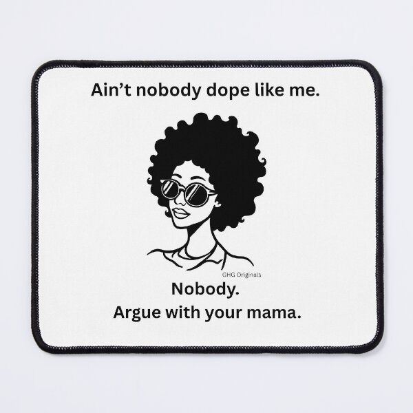 Item preview, Inarguably Dope Woman with Afro (Black and White) designed and sold by GHG Originals.