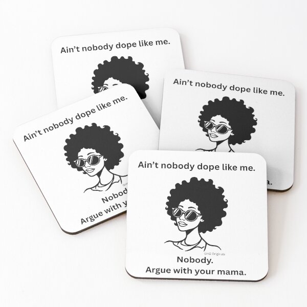 Item preview, Inarguably Dope Woman with Afro (Black and White) designed and sold by GHG Originals.