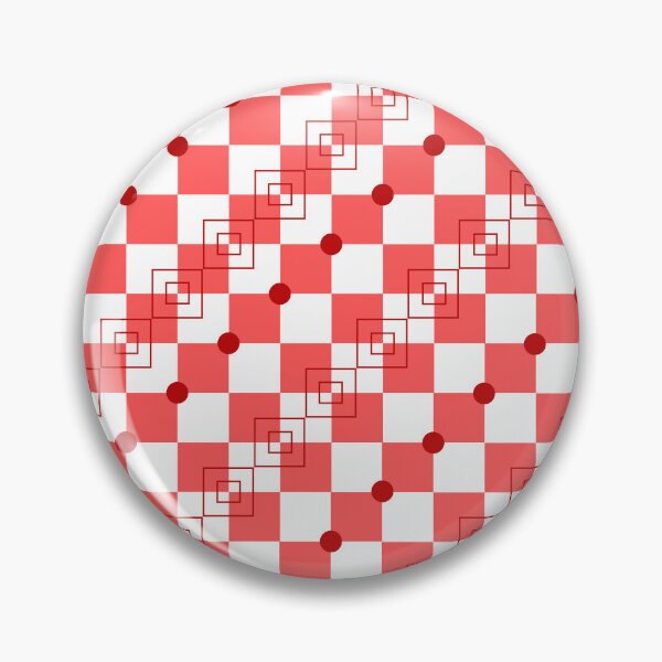 Item preview, Red Checkered Pattern with Dots – Bold Geometric Background Design designed and sold by katerin17.