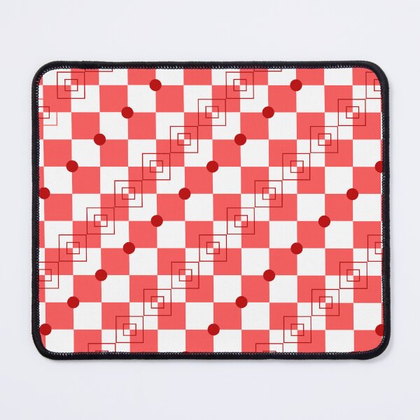 Item preview, Red Checkered Pattern with Dots – Bold Geometric Background Design designed and sold by katerin17.