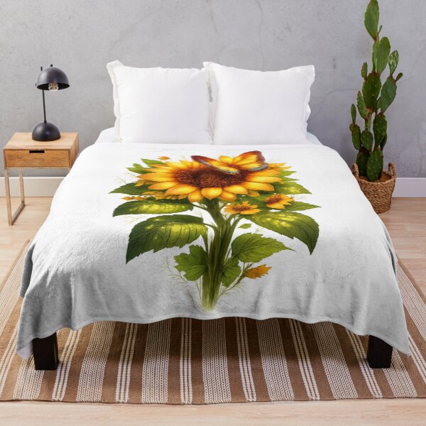 Item preview, Golden Sunflower With Butterfly Harmony designed and sold by HiteshArt111.