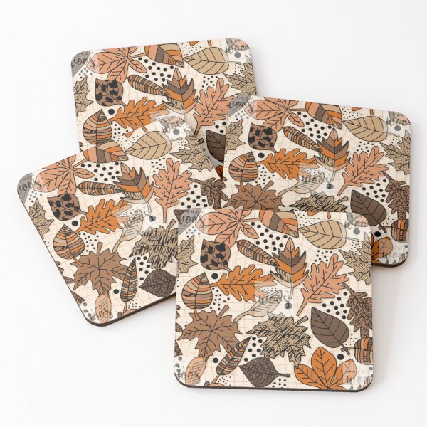 Item preview, SEAMLESS WOODLAND LEAF PATTERN  designed and sold by Fabrifrank.