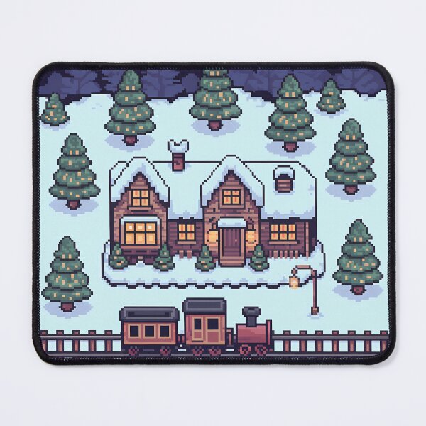 Item preview, Pixel Art Christmas Village Retro Gaming Design designed and sold by Printiko.