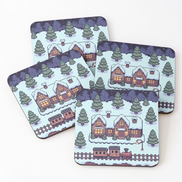 Item preview, Pixel Art Christmas Village Retro Gaming Design designed and sold by Printiko.