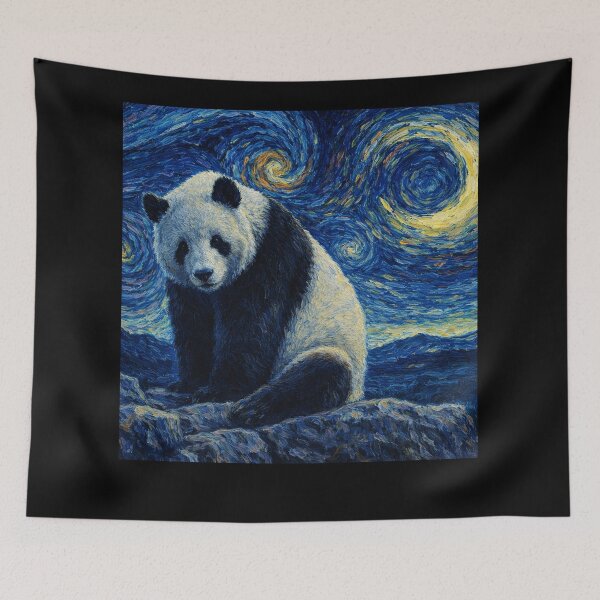 Item preview, Cute Panda Bear Starry Night designed and sold by Starry Night Creative Art.