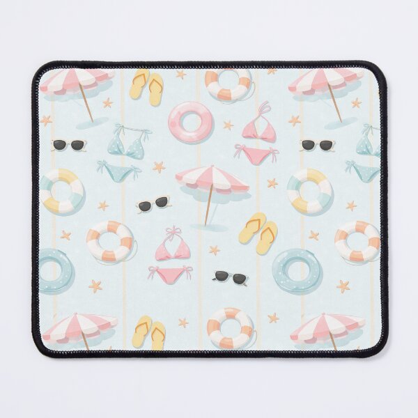 Item preview, Pastel summer beach accessories pattern designed and sold by juthamas8426.