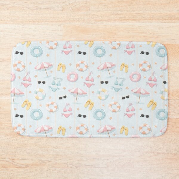 Item preview, Pastel summer beach accessories pattern designed and sold by juthamas8426.