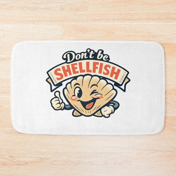 Item preview, Don't Be Shellfish – Vintage Retro Seashell Humorous Logo designed and sold by Dax Studio.