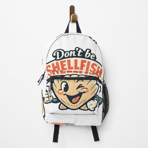 Item preview, Don't Be Shellfish – Vintage Retro Seashell Humorous Logo designed and sold by Dax Studio.