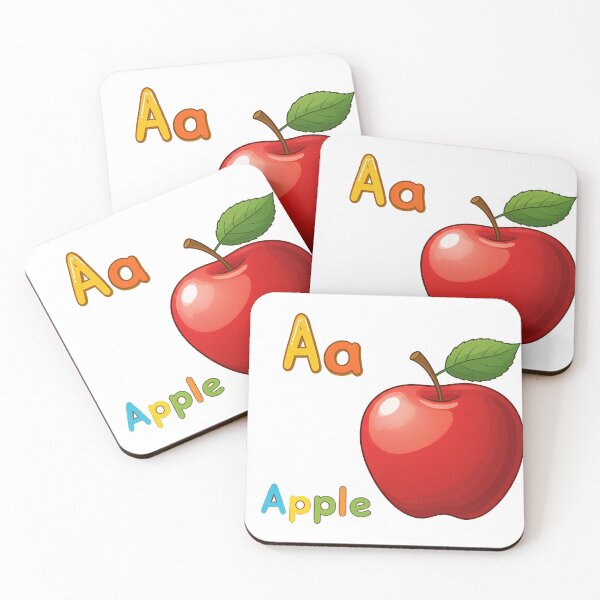 Item preview, Letter A with Red Apple Illustration designed and sold by Art for Every Person.