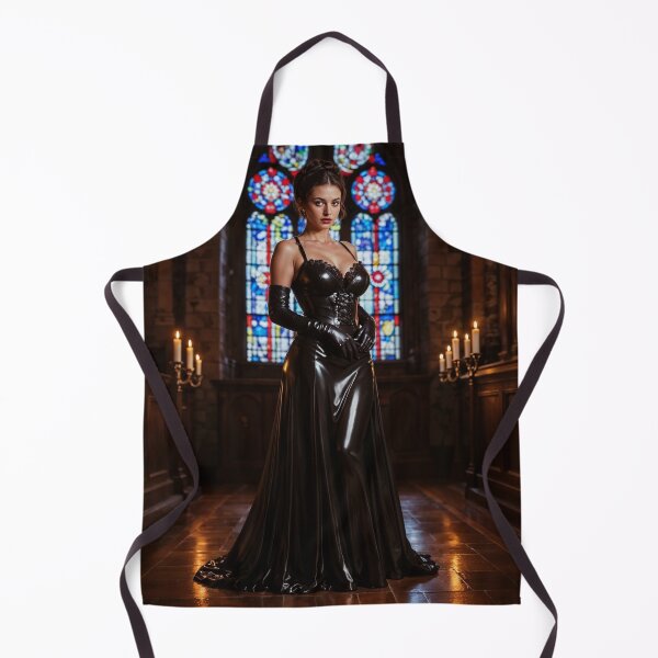 Item preview, Shiny Latex Gown in Gothic Cathedral - Stained Glass Art designed and sold by Magic-Reality.
