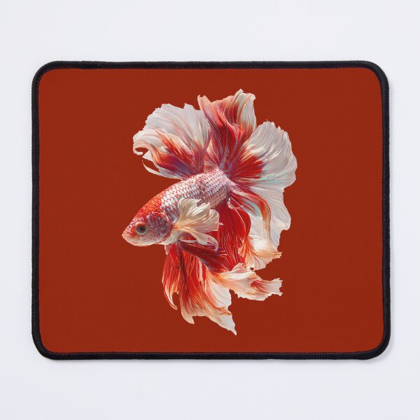 Item preview, Red Butterfly Betta Siamese Fighting Fish, Red White Halfmoon designed and sold by meganohm.