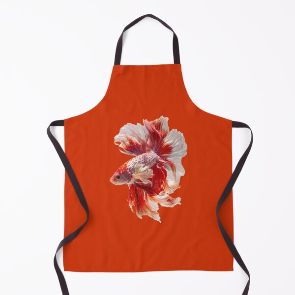 Item preview, Red Butterfly Betta Siamese Fighting Fish, Red White Halfmoon designed and sold by meganohm.