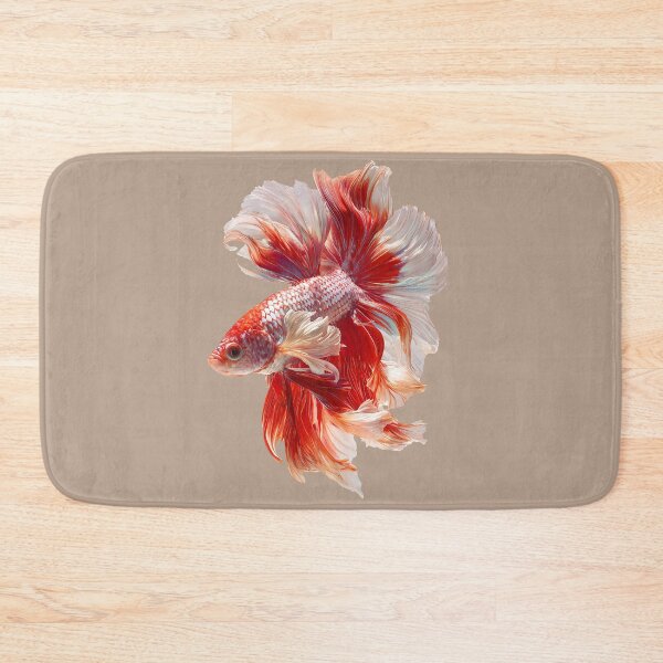Item preview, Red Butterfly Betta Siamese Fighting Fish, Red White Halfmoon designed and sold by meganohm.