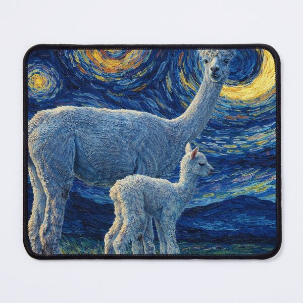Item preview, Mother Lama in a Starry Night designed and sold by Starry Night Creative Art.
