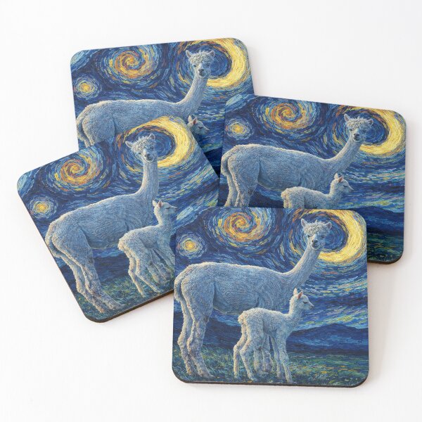 Item preview, Mother Lama in a Starry Night designed and sold by Starry Night Creative Art.