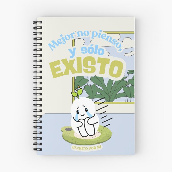 Item preview, Hardcover spiral notebook - It's better not to think and just exist designed and sold by Anomaly 404 Error.