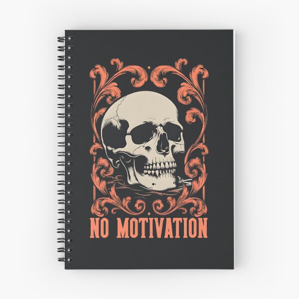 Item preview, No Motivation – Gothic Skull Burnout Mood designed and sold by Taans-Creation.