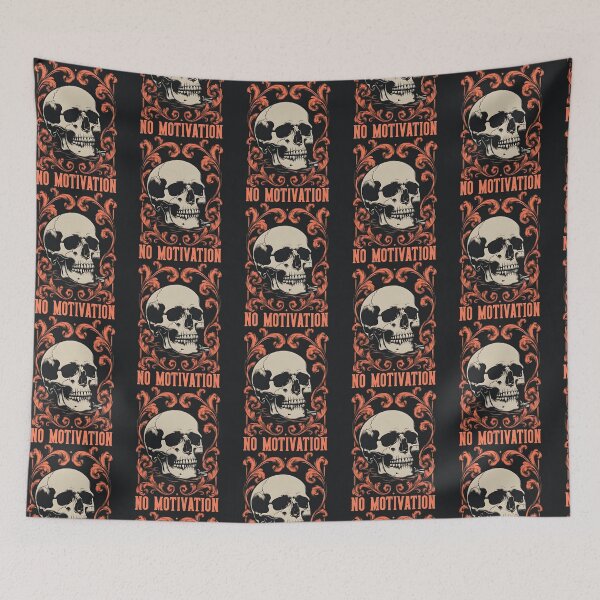 Item preview, No Motivation – Gothic Skull Burnout Mood designed and sold by Taans-Creation.