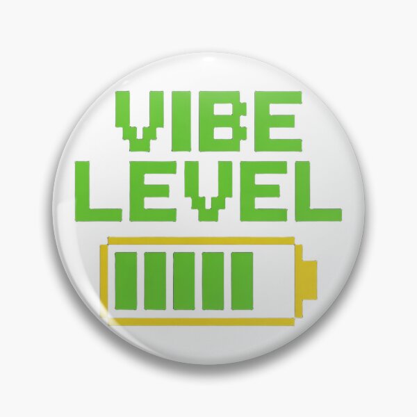 Item preview, Pixel Art Vibe Level Battery designed and sold by mbyprints.