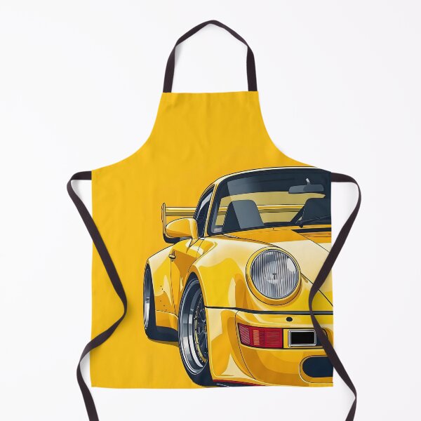 Artikelvorschau, Illustration eines gelben klassischen Sportwagens – Retro-Performance-Kunst entworfen und verkauft von MOBI-CASE.
