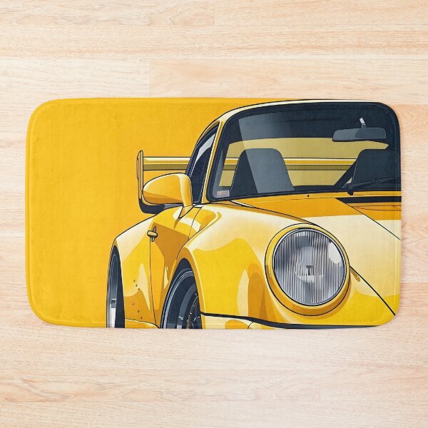 Item preview, Yellow Classic Sports Car Illustration – Retro Performance Art designed and sold by MOBI-CASE.