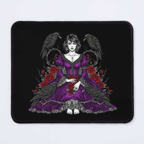 Item preview, Gothic Raven Queen in Purple Victorian Dress designed and sold by TeeARTHY.