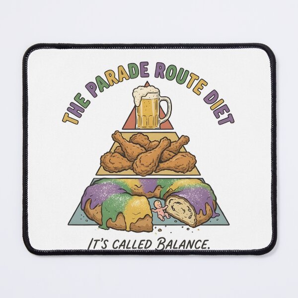Item preview, The Parade Route Diet - King Cake, Chicken & Beer funny shirt designed and sold by jaysapsales.