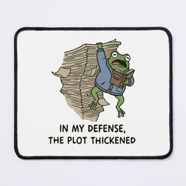 Item preview, Funny Cute Frog Hanging Off Book Stack designed and sold by Floomart.