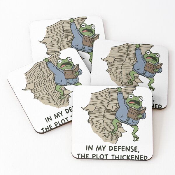 Item preview, Funny Cute Frog Hanging Off Book Stack designed and sold by Floomart.