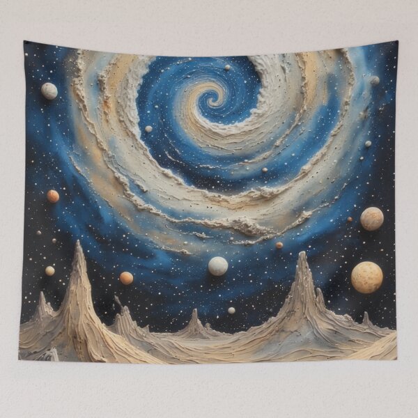 Item preview, Imaginative space landscape with spiral nebula designed and sold by Mianku | Für das Leben.