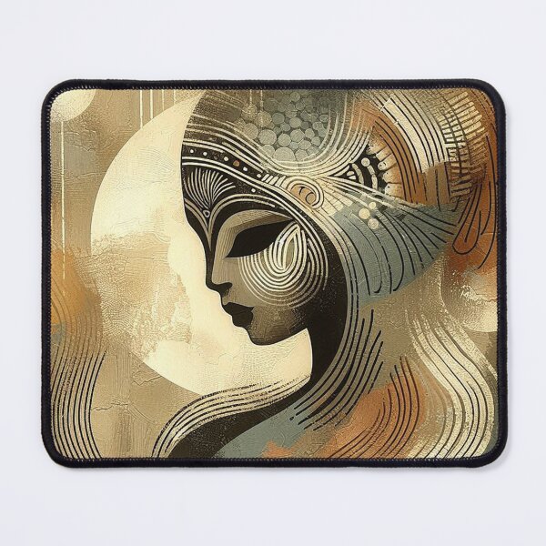 Item preview, Lunar Silence – Modern Abstract Woman Art designed and sold by Okmanoo.