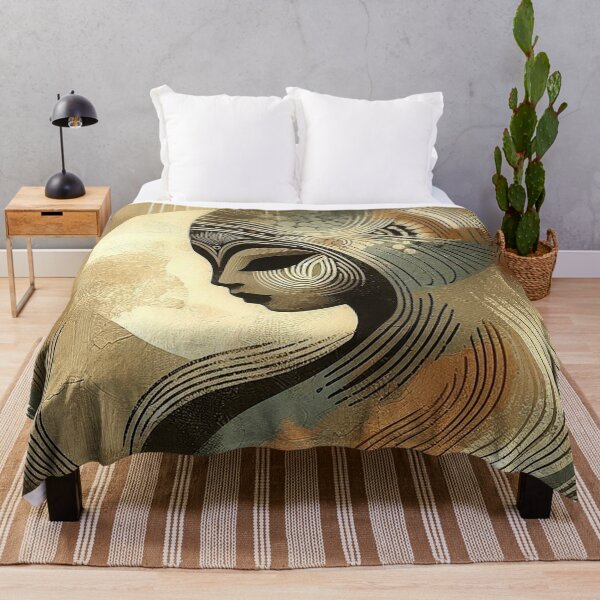 Item preview, Lunar Silence – Modern Abstract Woman Art designed and sold by Okmanoo.