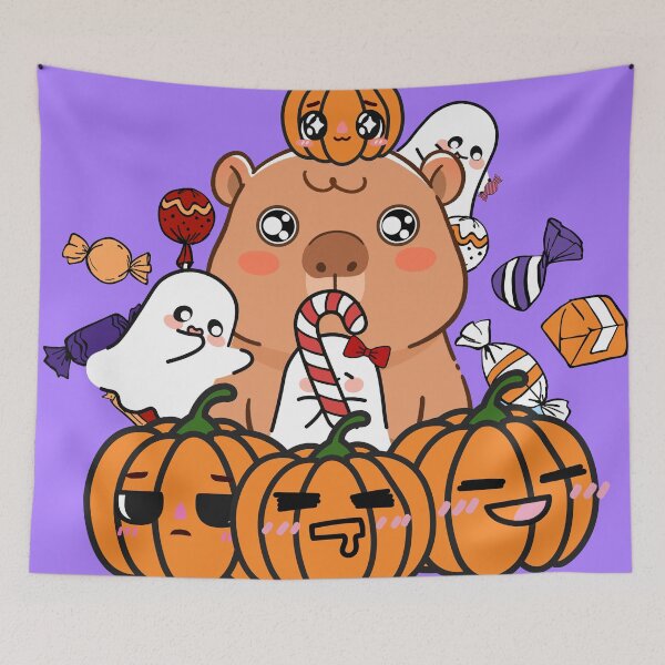 Item preview, Halloween Capybara - Pumpkin & Candy Party designed and sold by Kanniax.