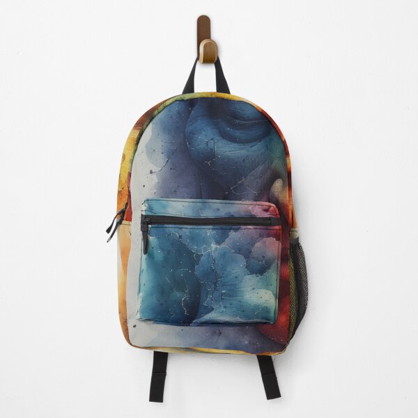 Item preview, Rainbow-colored watercolor portrait of a human sculpture designed and sold by Mianku | Für das Leben.