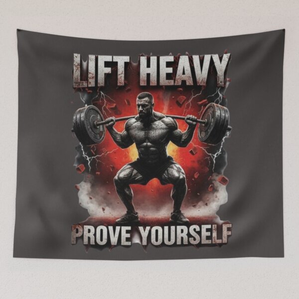 Item preview, Bodybuilding Motivation – Lift Heavy, Prove Yourself Gym Quote Design designed and sold by Ditstyle.