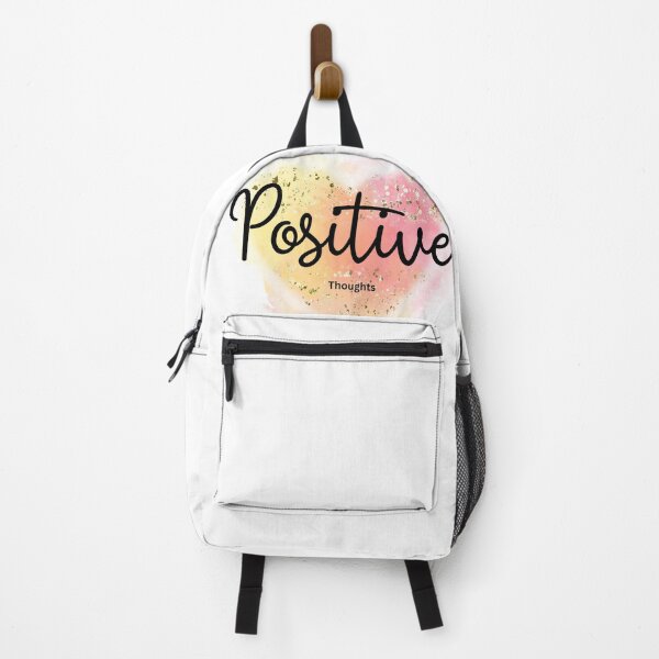 Item preview, Positive thoughts word graphic on orange yellow blotch designed and sold by PalomaHealing24.