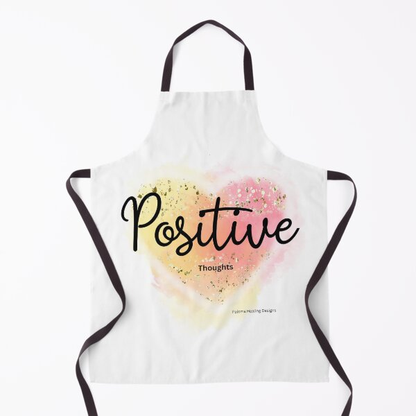 Item preview, Positive thoughts word graphic on orange yellow blotch designed and sold by PalomaHealing24.