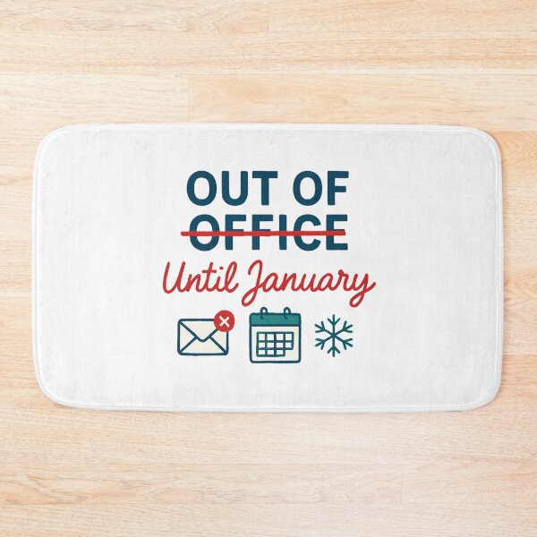 Item preview, Out of Office Until January Christmas Design designed and sold by Printiko.