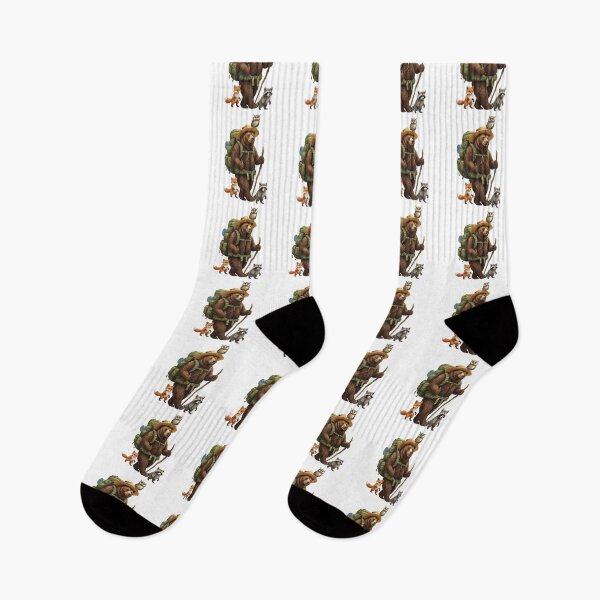 Item preview, Hiker Bear with Fox and Raccoon Friends designed and sold by TeeARTHY.