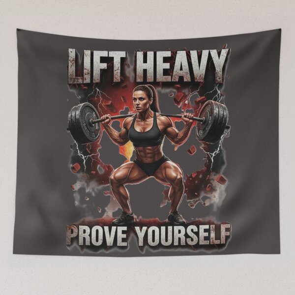 Item preview, Bodybuilding Motivation – Lift Heavy, Prove Yourself Gym Quote Design designed and sold by Ditstyle.