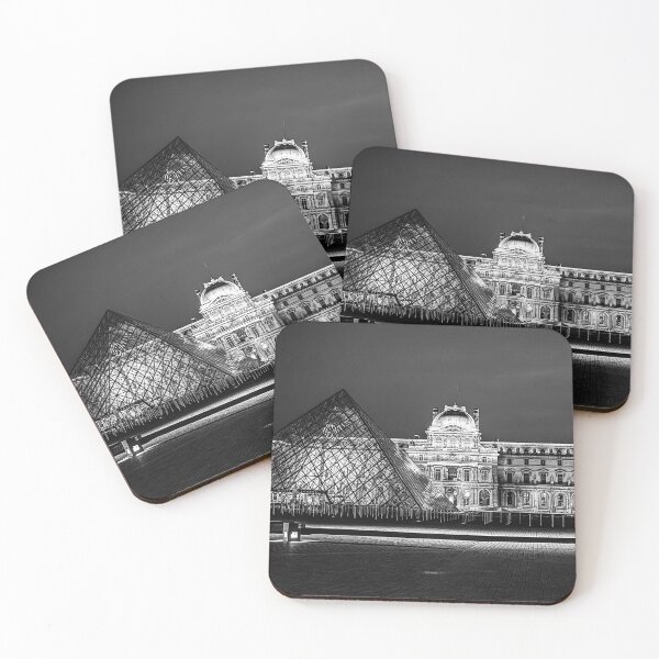 Item preview, Louvre Museum at Night, B&W designed and sold by Craig Bernstein.