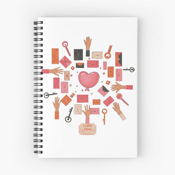 Item preview, Love Letters & Keys Heart Illustration designed and sold by KomparrowStudio.