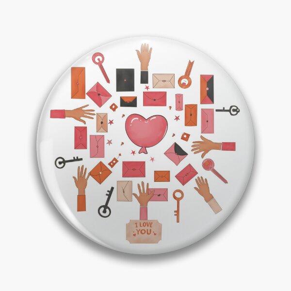 Item preview, Love Letters & Keys Heart Illustration designed and sold by KomparrowStudio.