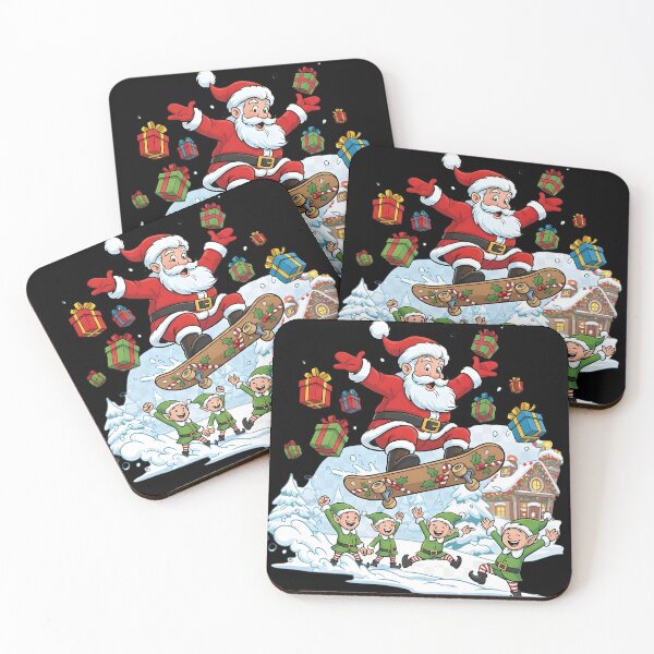 Item preview,  Funny Skateboard Santa – Cool Christmas Holiday Design designed and sold by NovaDoodle Art Studio.