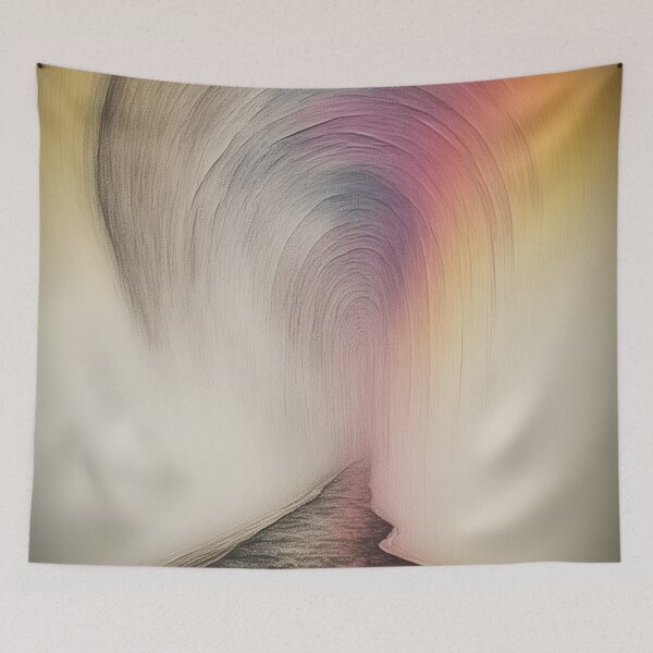 Item preview, A visionary path through abstract color tunnels designed and sold by Mianku | Für das Leben.