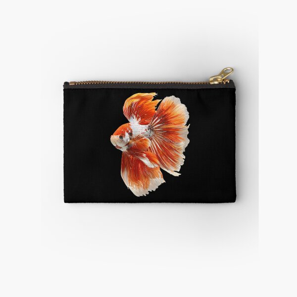Item preview, Orange Koi Plakat Betta  Siamese Fighting Fish, Marbled Koi Halfmoon with White designed and sold by meganohm.