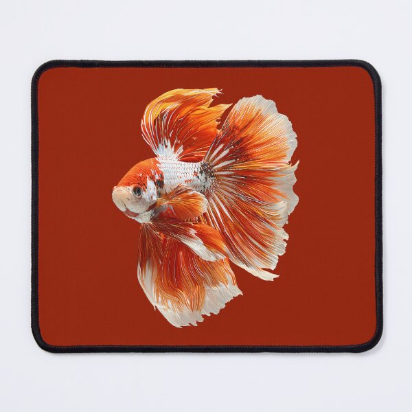 Item preview, Orange Koi Plakat Betta  Siamese Fighting Fish, Marbled Koi Halfmoon with White designed and sold by meganohm.